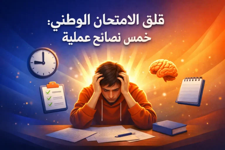 قلق الامتحان الوطني: خمس نصائح عملية