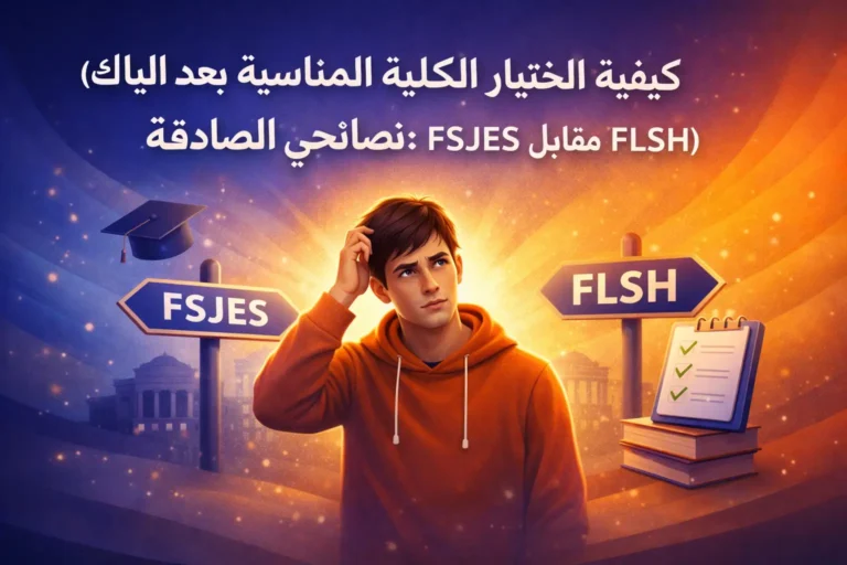 كيفية اختيار الكلية المناسبة بعد الباك (FSJES مقابل FLSH): نصائحي الصادقة