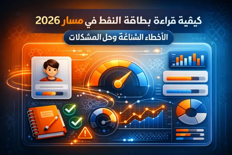 كيفية قراءة بطاقة النقط في مسار 2026 _ الأخطاء الشائعة وحل المشكلات